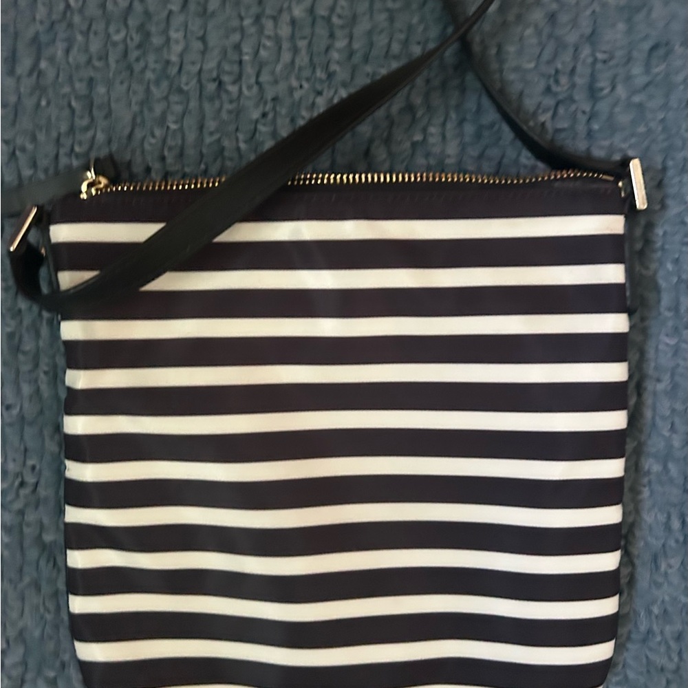 Kate Spade Bag Shoulder Bag Black and White Striped Women's Bag